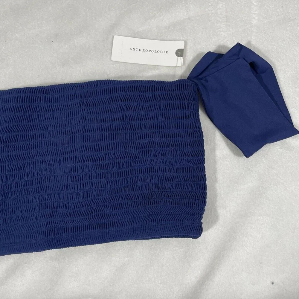 NWT Allihop Anthropologie Smocked  Bikini Top‎